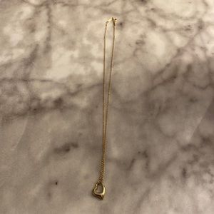 Tiffany & Co Open Heart Gold Pendant Necklace